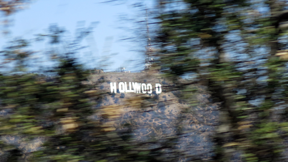The famous Hollywood sign from our celebrity homes tour