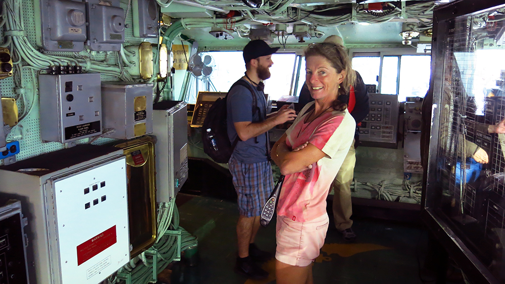 In the bridge on board USS Midway