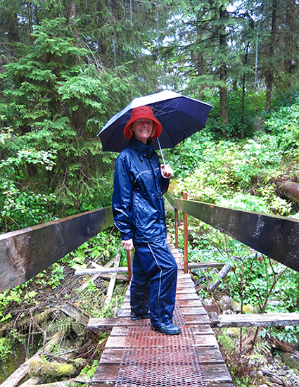 Rain gear got used a lot in northern BC - the last word in chic!