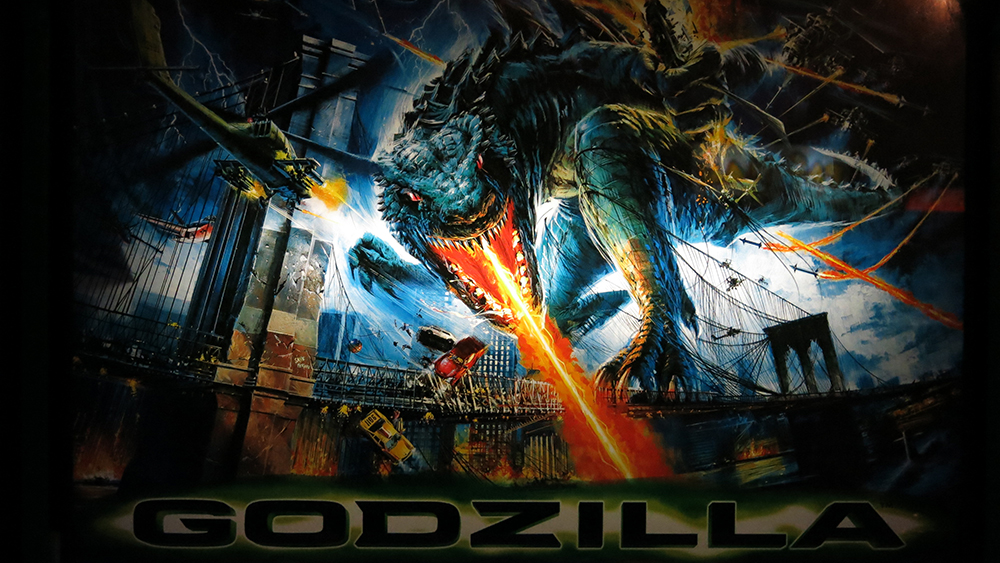 Pinball art: Godzilla