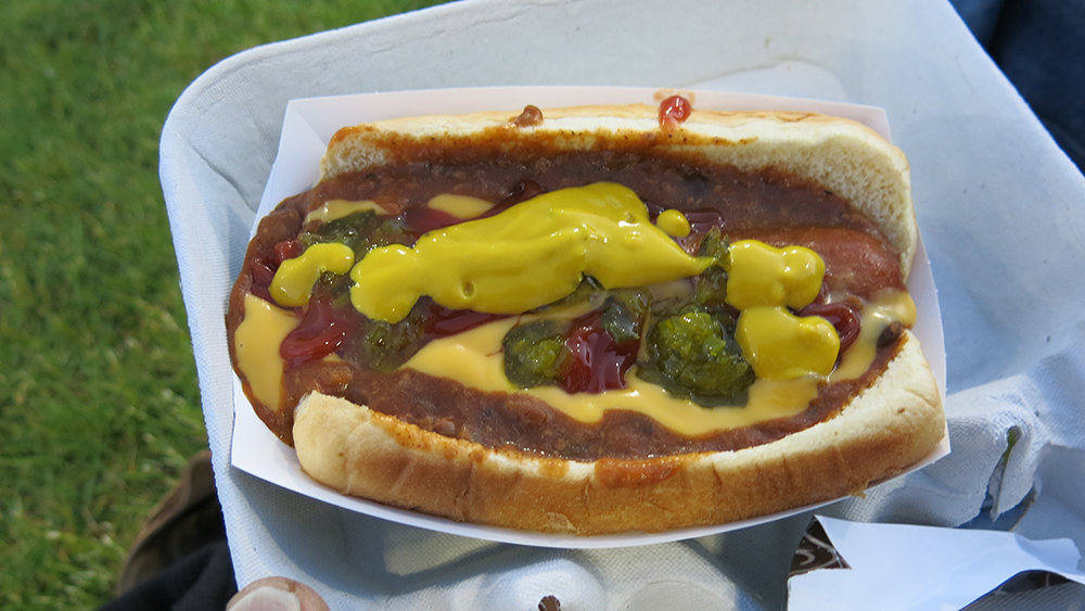 Had to have a chilli dog at the ball game!