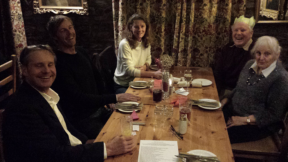 A Christmas celebration down at the pub with Dad and Anne, Toby and Luke